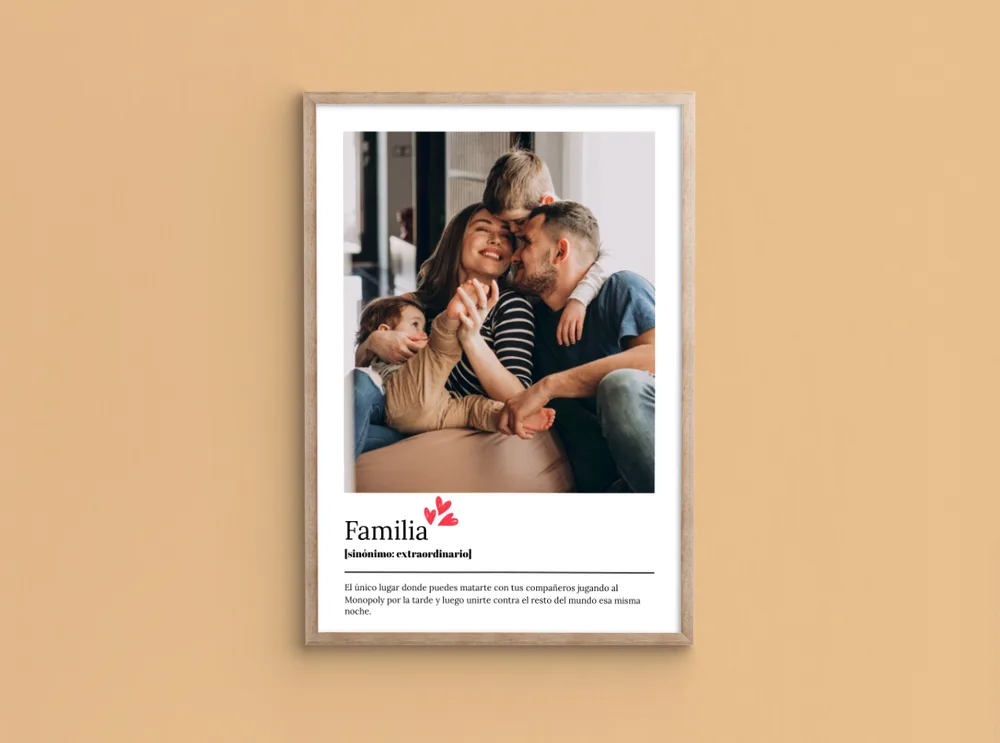 Póster Foto Familia