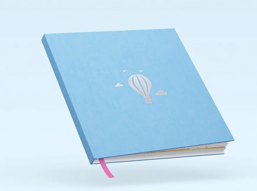 L'album scrapbooking bleu prêt à accueillir vos plus belles idées DIY