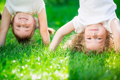 children-grass