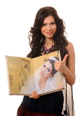 Diseño de álbum de fotos de boda