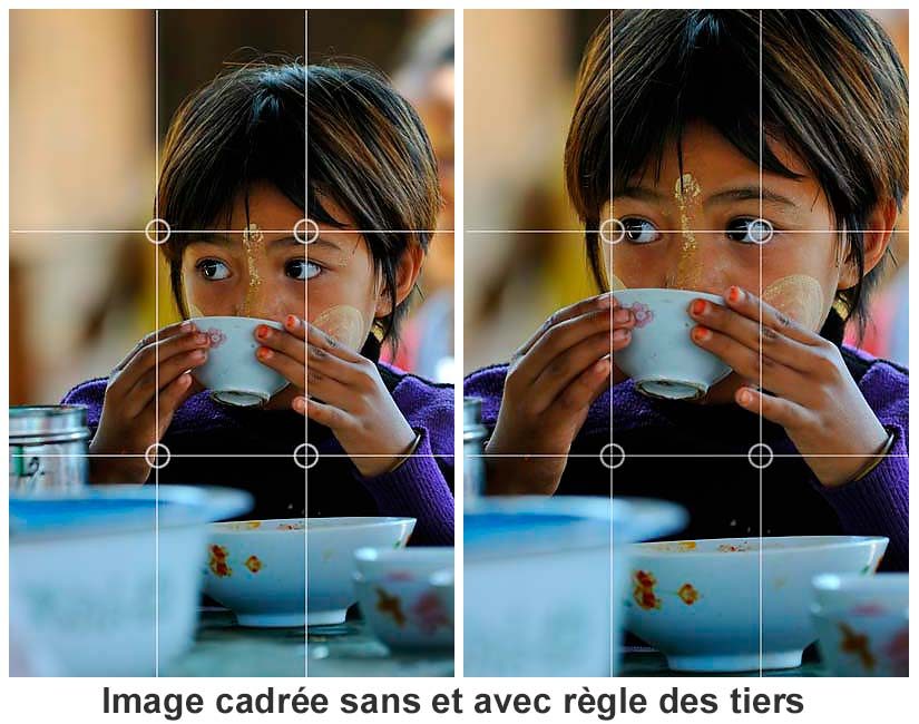 (imagen encuadrada sin y con la regla de los dos tercios)