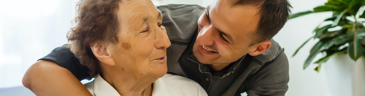 Grandmother and son